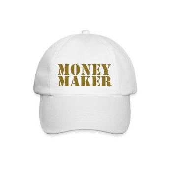 money maker - Baseballkappe - Weiß/Weiß - Vorne