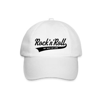 Rock 'n' Roll – My Way Of Life - Baseballkappe - Weiß/Weiß - Vorne