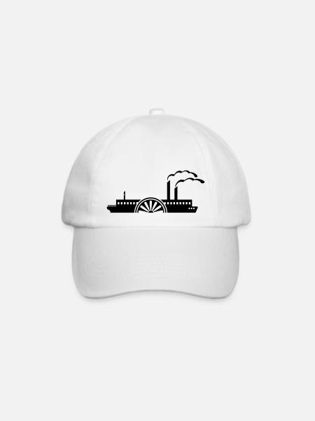 Riverboat - Mississippi steamer (1c) - Baseballkappe - Weiß/Weiß