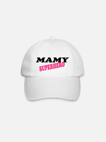 Mamy superhero - Baseballkappe - Weiß/Weiß