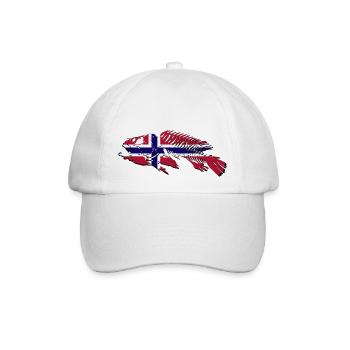 Norway Fishing - Baseballkappe - Weiß/Weiß - Vorne