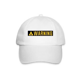 Warning-Panel Tod Kopf Dreiecksplatte - Baseballkappe - Weiß/Weiß - Vorne
