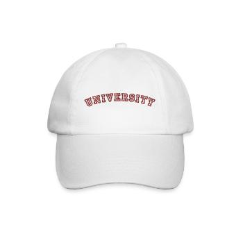 University, Universität - Baseballkappe - Weiß/Weiß - Vorne