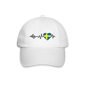 Hjärtslag sverige - Baseballkappe - Weiß/Weiß - Vorne