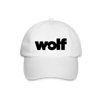 Wolf Schwarz Logo Original Wolf - Baseballkappe - Weiß/Weiß - Vorne