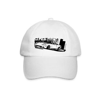 MIATA MK2 MX5 - Baseballkappe - Weiß/Weiß - Vorne