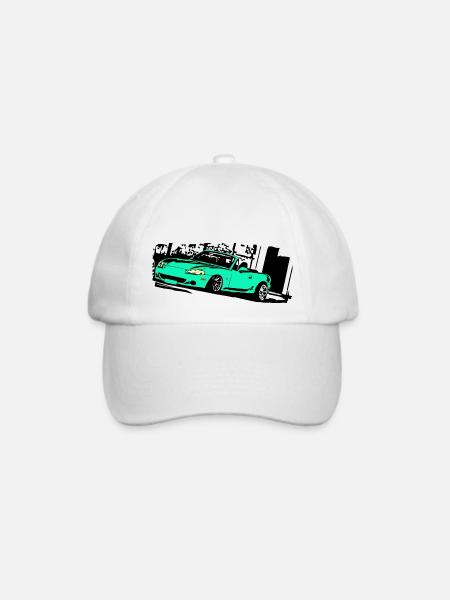 miata mx5 mk2 - Baseballkappe - Weiß/Weiß