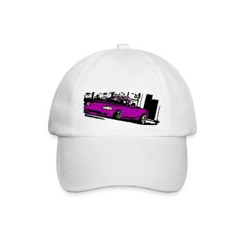 MIATA NB mx5 mk2 Haltung PINK BEST DESIGN - Baseballkappe - Weiß/Weiß - Vorne