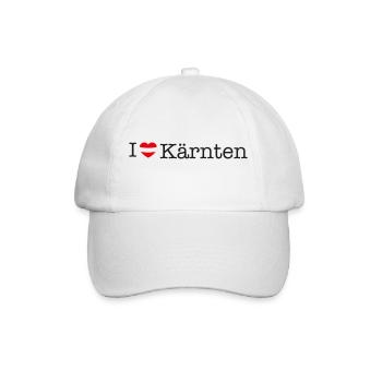 I love Kärnten - Baseballkappe - Weiß/Weiß - Vorne