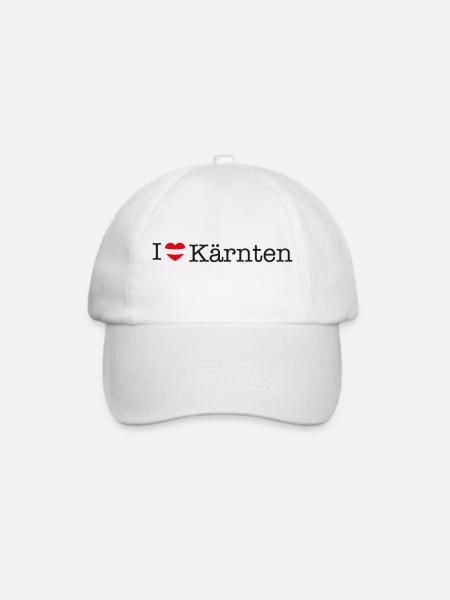 I love Kärnten - Baseballkappe - Weiß/Weiß