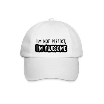 Im not perfect - Baseballkappe - Weiß/Weiß - Vorne