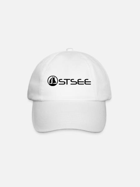 Ostsee mit Boot [black] - Baseballkappe - Weiß/Weiß