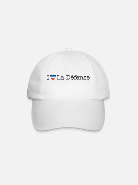 I love La Défense - Baseballkappe - Weiß/Weiß