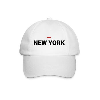 New York – USA Typografie - Baseballkappe - Weiß/Weiß - Vorne