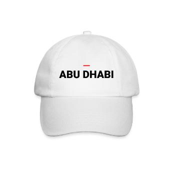 Abu Dhabi – Typografie der Emirate - Baseballkappe - Weiß/Weiß - Vorne