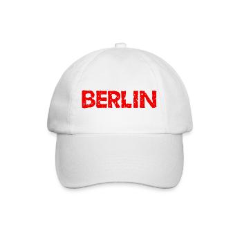 Berlin - Hauptstadt - Deutschland - Germany - Baseballkappe - Weiß/Weiß - Vorne