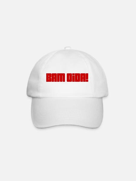 BAM OIDA + österreichischer Dialekt, Spruch, Wien - Baseballkappe - Weiß/Weiß