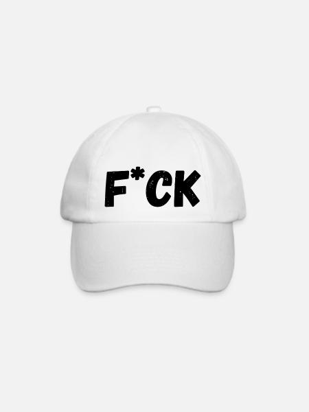 F*ck - Baseballkappe - Weiß/Weiß