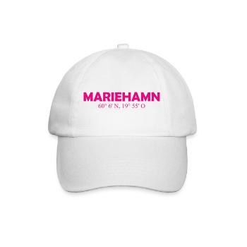 Mariehamn - Finland - Coordinates - Longitude - Baseballkappe - Weiß/Weiß - Vorne