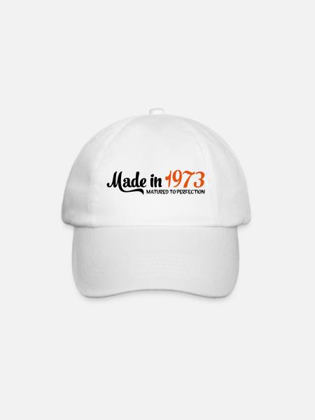 Made in 1973 - Baseballkappe - Weiß/Weiß