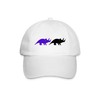 Triceratops - Baseballkappe - Weiß/Weiß - Vorne