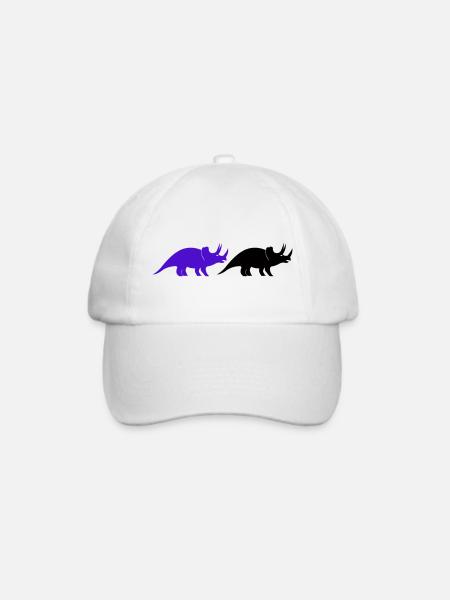 Triceratops - Baseballkappe - Weiß/Weiß