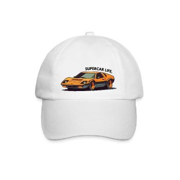 Rennwagen - Baseballkappe - Weiß/Weiß - Vorne