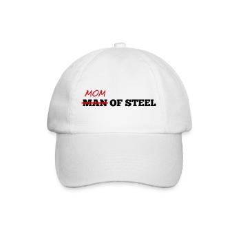 Mama aus Stahl, nicht Mann aus Stahl für Super-Mütter - Baseballkappe - Weiß/Weiß - Vorne
