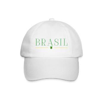 Ich liebe Brasilien - Baseballkappe - Weiß/Weiß - Vorne