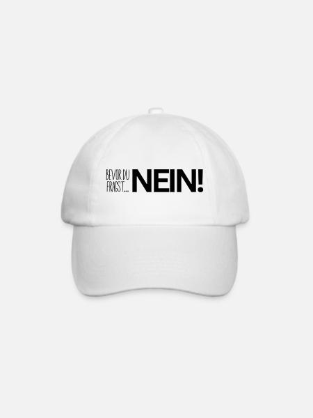 Nein - Baseballkappe - Weiß/Weiß