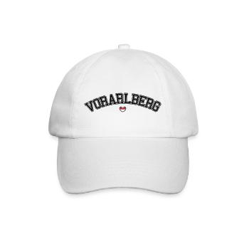 Vorarlberg Herz Schrift - Baseballkappe - Weiß/Weiß - Vorne