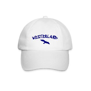 Westerland - Sylt - Nordsee - Anker - Möwe - Insel - Baseballkappe - Weiß/Weiß - Vorne