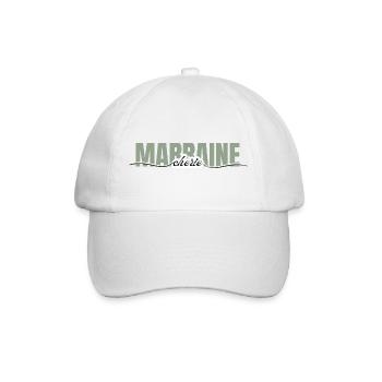 Liebe Patin - Patin Geschenk - Baseballkappe - Weiß/Weiß - Vorne