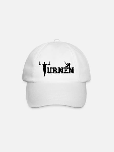 Männer und Jungs Turnen, Turner - Baseballkappe - Weiß/Weiß