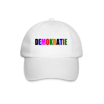 Demokratie - Baseballkappe - Weiß/Weiß - Vorne