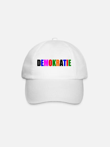 Demokratie - Baseballkappe - Weiß/Weiß