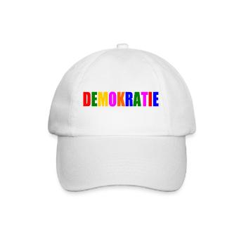 Demokratie - Baseballkappe - Weiß/Weiß - Vorne