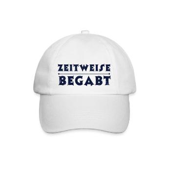 ZEITWEISE BEGABT - Baseballkappe - Weiß/Weiß - Vorne