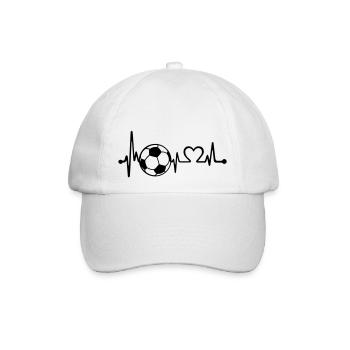 fußball love beat - Baseballkappe - Weiß/Weiß - Vorne