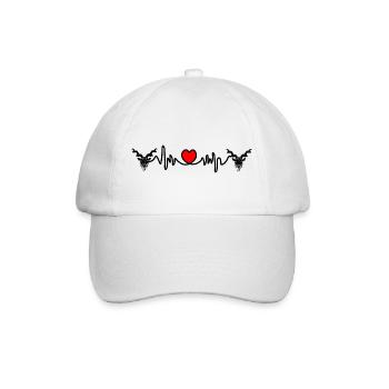 Herzfrequenz Cardio Steinbock Steinbock Steinbock - Baseballkappe - Weiß/Weiß - Vorne