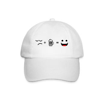 Kühne Froschgesicht-Popkunst - Baseballkappe - Weiß/Weiß - Vorne