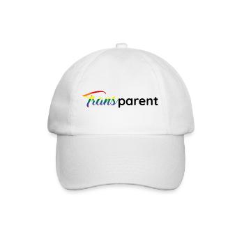 Transparent Transgender Wortspiel für alle Eltern - Baseballkappe - Weiß/Weiß - Vorne