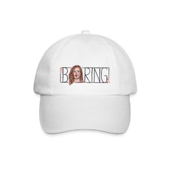 Stop Boring Shit - Baseballkappe - Weiß/Weiß - Vorne