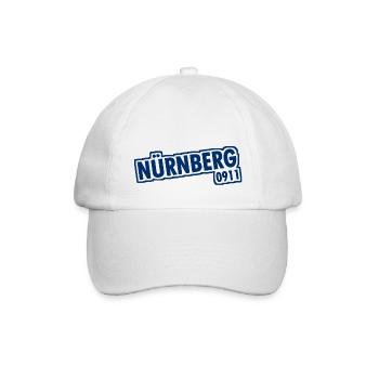 Nürnberg - 0911 - Vorwahl - Bayern - Baseballkappe - Weiß/Weiß - Vorne