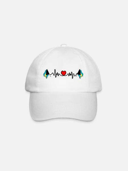 Herzfrequenz-Cardio für Bahamas - Baseballkappe - Weiß/Weiß