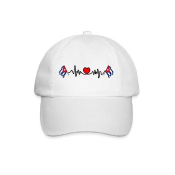 Herzfrequenz-Cardio für Kuba - Baseballkappe - Weiß/Weiß - Vorne