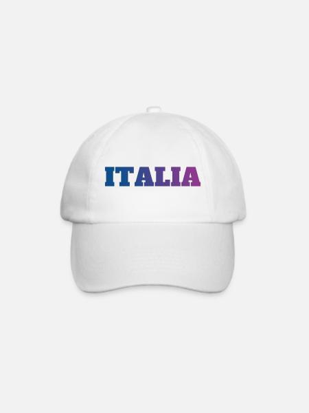 Italia - Baseballkappe - Weiß/Weiß