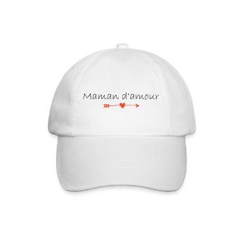 Liebe Mama - Baseballkappe - Weiß/Weiß - Vorne