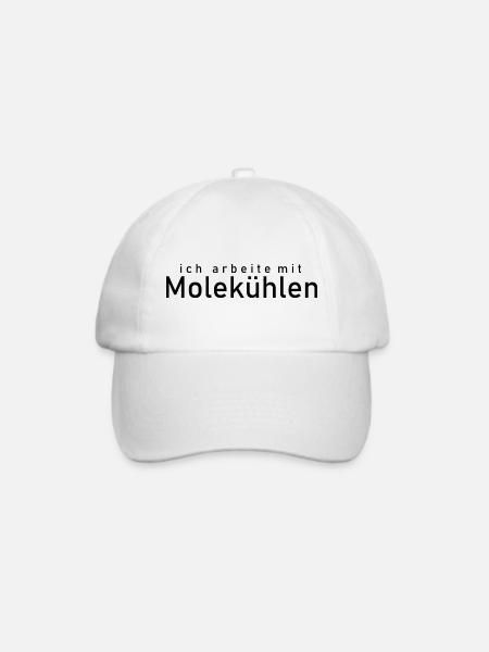 ich arbeite mit molekühlen - Baseballkappe - Weiß/Weiß