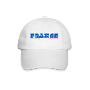 FRANKREICH Flagge und Emblem von Frankreich. Ertragen - Baseballkappe - Weiß/Weiß - Vorne